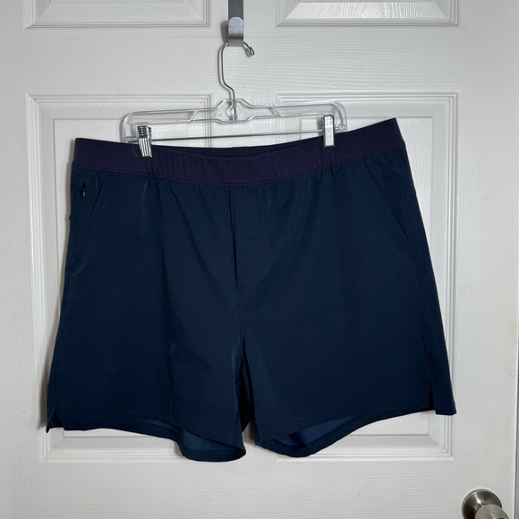 Public Rec Flex Shorts Size 42 Navy Blue Sporty Outdoors 5” Inseam - Picture 2 of 11